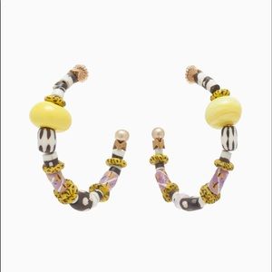 Ulla Johnson Glass Beaded Hoop Earring